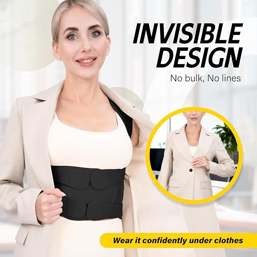 Back Brace Posture Corrector for Women & Men, Adjustable Full Back Support, Shoulder Straightener for Upper & Lower Back Pain Relief-Scoliosis, Hunchback, Waist Trainer (Small, Balck)