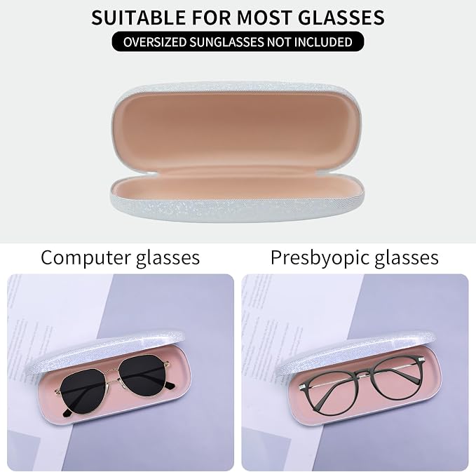 PERFECTSIGHT Hard Shell Eyeglasses Case, Kawaii Protective Glasses Case for Kids, Cute Eyeglass Case for Women Men Girls