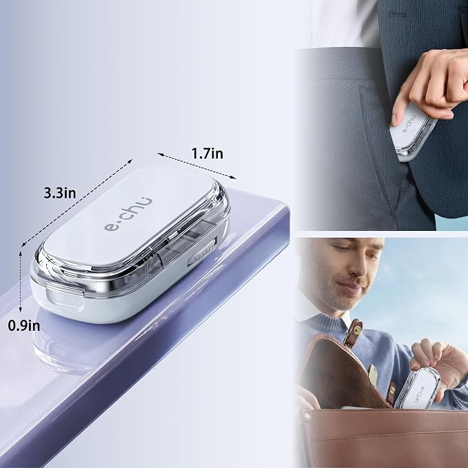 E Chu Pill Cutter Splitter for Small and Tiny Pills - Adjustable Pill Splitter with Centering Device for Cutting Multiple Pills, Accurate Alignment and Easy to Use
