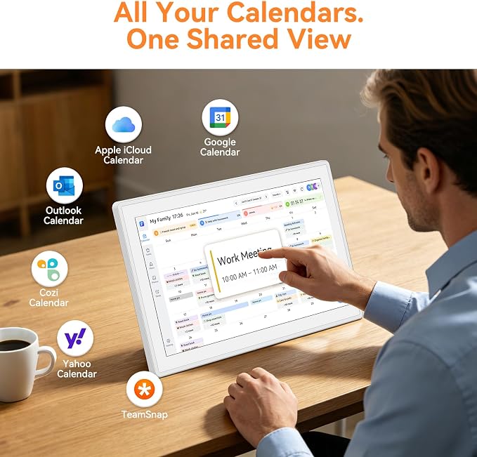 21.5-Inch Digital Calendar, Wall Calendar with Chort Chart