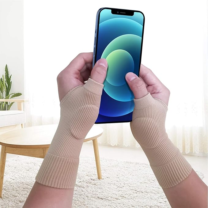Wrist Thumb Compression Arthritis Gloves(1 Pair),Breathable Wrist Support Brace Wrist Sleeve with Gel Thumb Injury Pads,Comfortable Carpal Tunnel Sleeve for Hand Joint Relieve Pain
