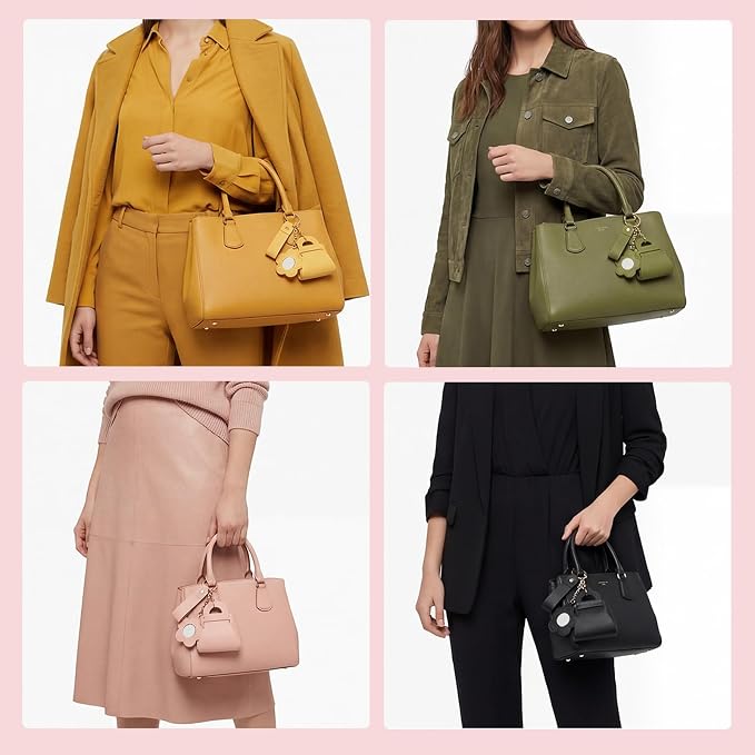 Liliaafar 4 Pcs Mini Backpack Keychain Mini Coin Purses for Women Cute PU Leather Makeup Bag with Keychain, Multi Pocket Card Holder Cable Organizer Giftable Zipper Pouch (Cute Mirror)