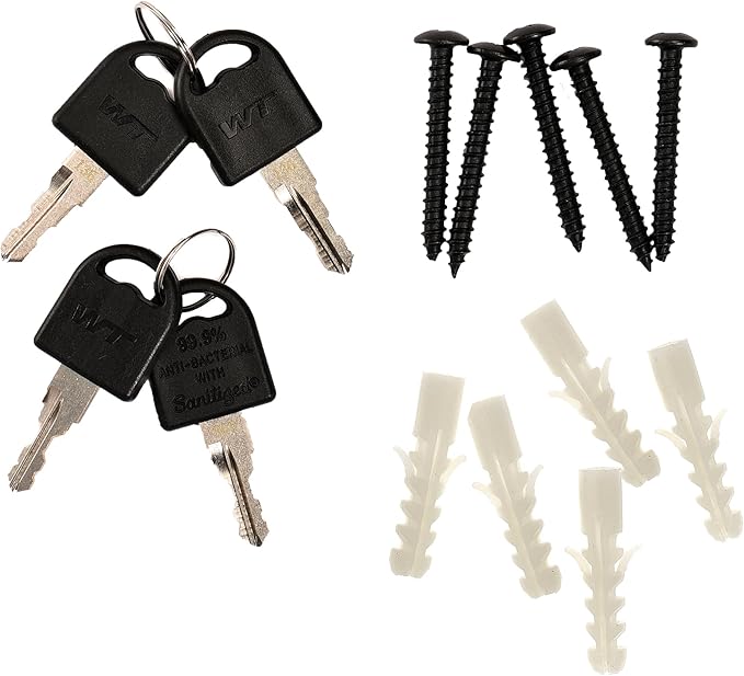 AdirMed White Locking Medication Cabinet with Document Pocket, Metal Wall Mounted Medication Cabinet with Dual Lock and Dual Keys, 21" H x 16" W x 6" D