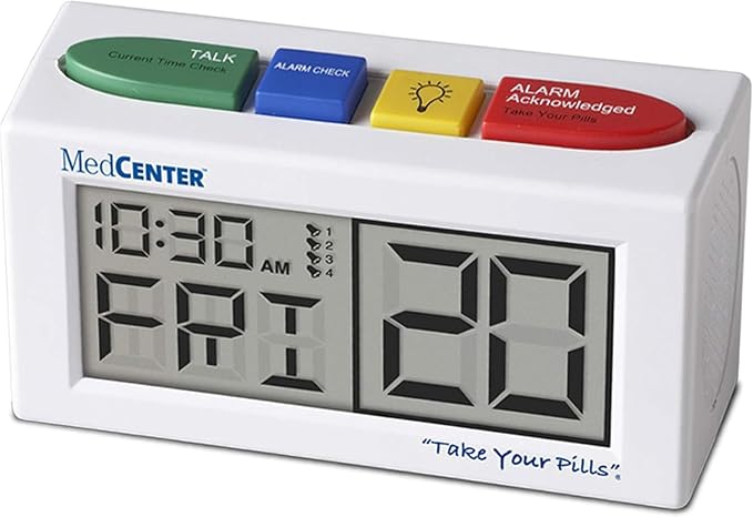Digital Talking Medication Alarm Clock for Seniors