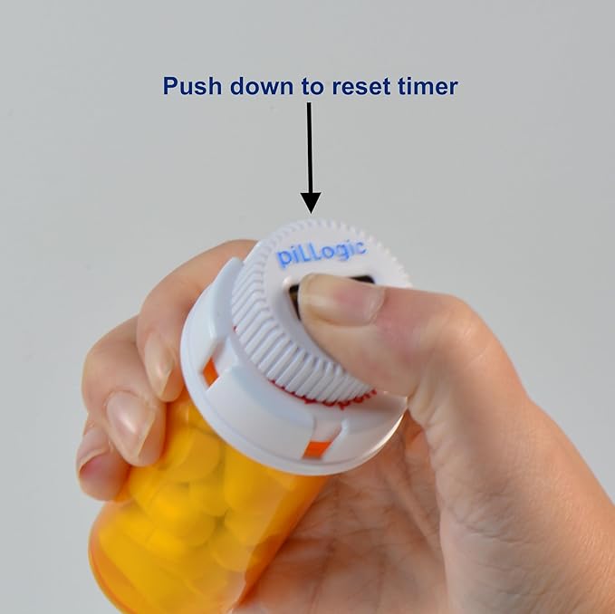 Medication Timer | Pill Reminder Cap Attachment for Prescription Bottles | Automatic Medicine Tracker for Adults, Seniors, Children | No Alarm, Pharmacist Created