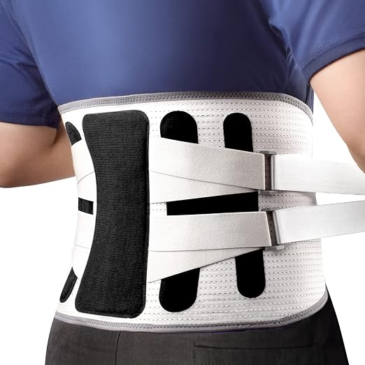 Back Brace for Lower Back Pain - Lumbar Support with Bionic Support System, Adjustable Belt for Men Women, Relieves Sciatica, Herniated Disc, Scoliosis, Posture Correction for Workout, Daily Use, Heavy Lifting(Black,XX-Large)