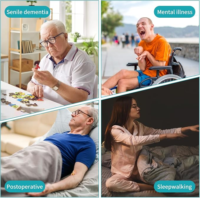 Restraints for Bed Restraint Strap for Headboard Adults, Adjustable Wheelchair Seatbelt, Anti-Fall Waist Belt, Elderly Fall Prevention Devices, Hospital Restraints Bed Straps to Secure Safety