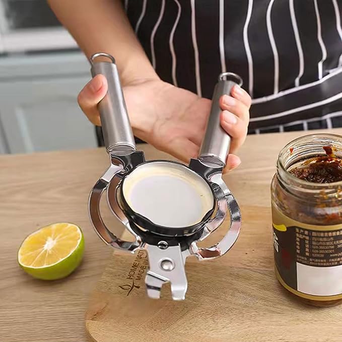 Heavy Duty Bottle and Jar Opener,GTAGGEE Stainless Steel Jar Opener for Seniors with Arthritis,Weak Hands,Multi Functional Manual Can Opener for Home, Kitchen, Restaurant