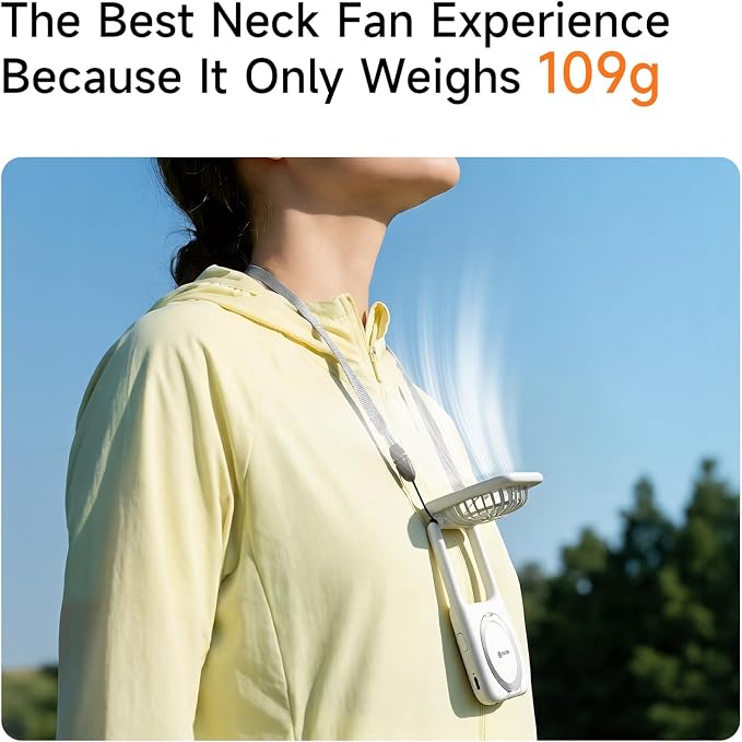 MINI LIFE Mini Multi-Functional Portable Handheld Neck Fan Magnetic Stand | 4-in-1 portable fan works as handheld, neck, desktop fan and magnetic stand for hands-free cooling anywhere