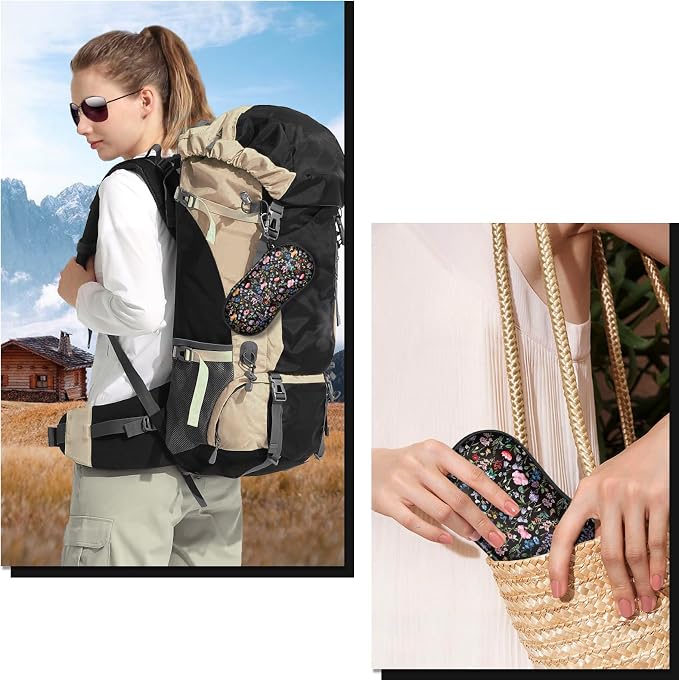 FINTIE Sunglasses Case, Hard EVA Shell Shockproof Sport Glasses Case with Metal Carabiner Travel Zipper Eyeglasses Holder