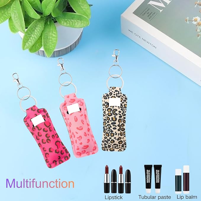 Chapstick Holder Key Chain Lipstick Holder Lip Balm Holder Keychain | Stocking Stuffers Gift, Compatible with Chapstick, Lip Balm and Lipstick, Bag Charm Accessories, Gifts for Women Friend