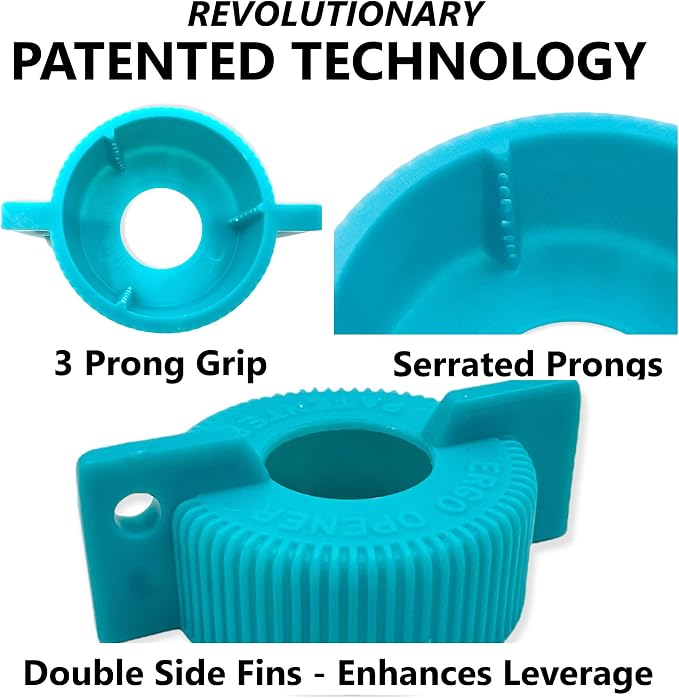 3-Pack WATER BOTTLE Opener ERGO OPENER | Arthritis Sufferers Elderly Seniors Weak Hands | Easy Twist-Off Plastic Bottle Opening Tool Travel On-Go | Carpal Tunnel | MADE in USA