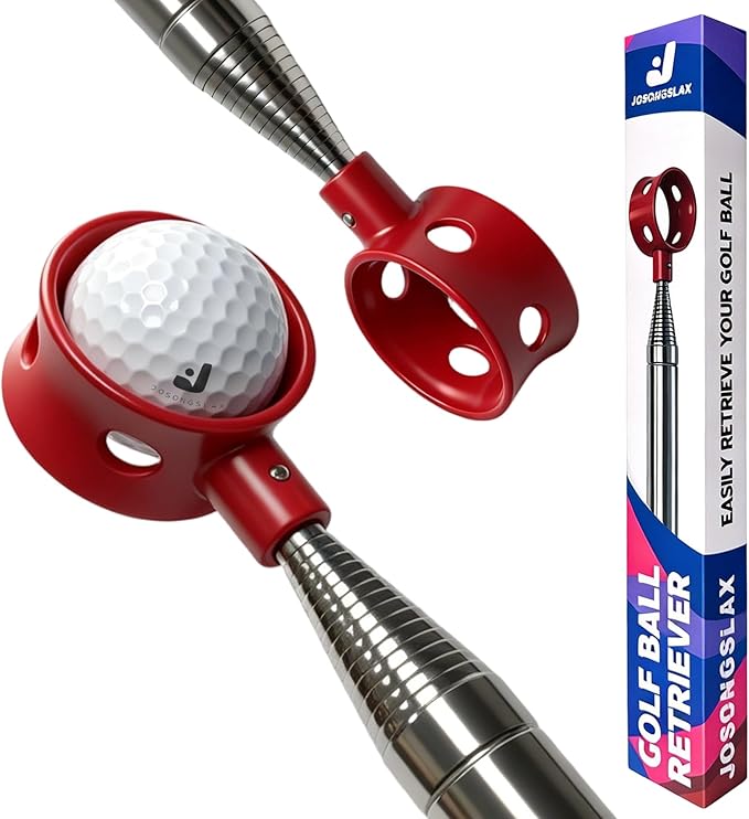 Golf Ball Retriever Telescopic for Water, 9/12/15/20Ft GolfBall Grabber Tool, Golf Accessories Gifts for Men, Women & Golfers, Golf Balls Picker with Stainless Steel Shaft & Rubber Grip