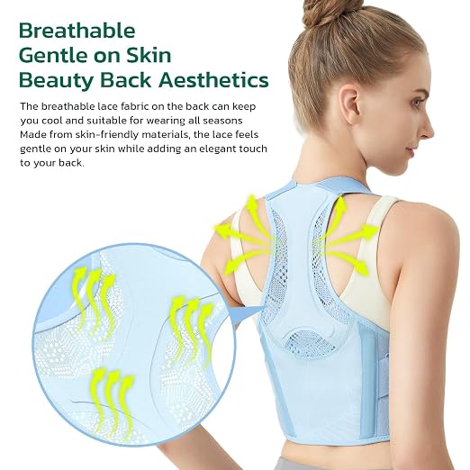 Posture Corrector for Women, for Rounded Shoulders and Hunchback L | Lightweight and Breathable Back Brace for Pain Relief, Compact & Portable with Fashionable Design, Invisible Under Clothes