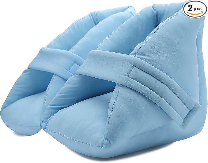 Heel Protectors for Pressure Sores, Cushioned Boots for Elderly, Diabetic, Bedridden Patients, Foot Injury Recovery, Pain Relief Heel Cushion Pillow Support for Bed Sores, Blisters, 1 Pair