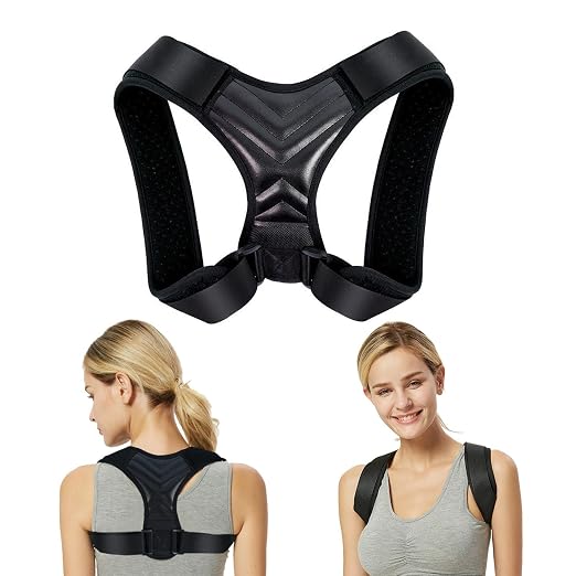 Posture Corrector for Men and Women, Adjustable Back Brace, Comfortable & Breathable Clavicle Straightener, Providing Pain Relief from Bad Posture, Waist, Neck, Back Pain (Large)