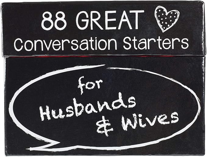 Christian Art Gifts 88 Great Conversation Starters for Husbands and Wives “ Romantic Card Game for Married Couples “ Christian Games, Communication & Marriage Help, Fun Anniversary or Wedding Gifts