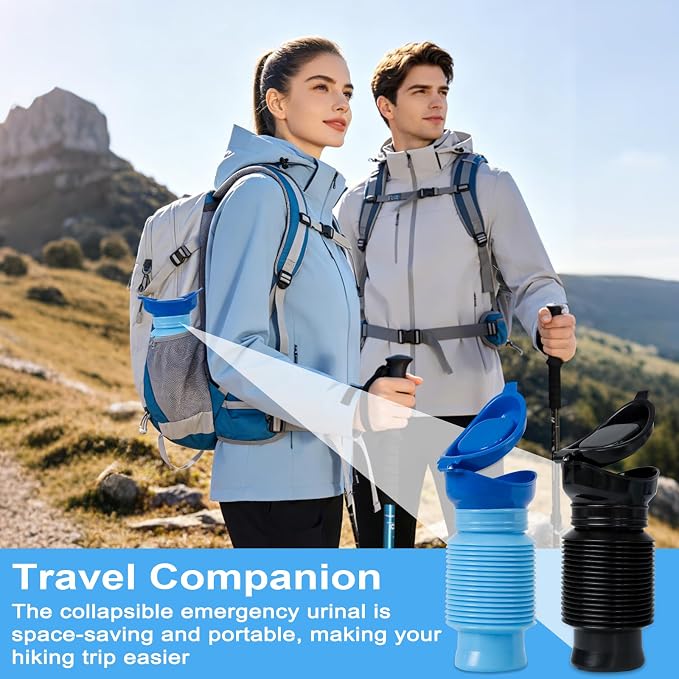 Pee Bottles for Men,Portable Urinal for Men,Collapsible Urine Bottle 750ML | Car Urinals for Men and Women,Emergency Urinal Bottle Shrinkable Pocket Toilet for Travel,Camping,Traffic Jam,Road Trips
