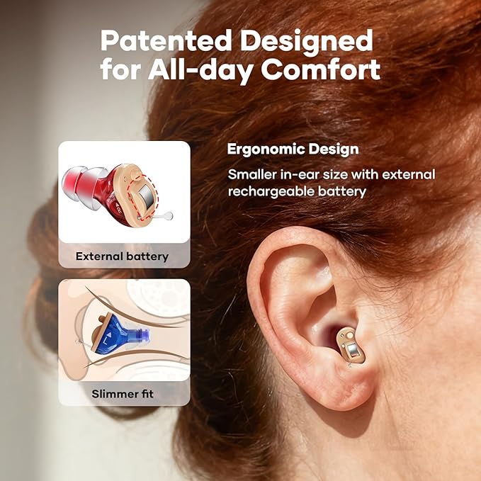 iBstone Nova Hearing Aids for Seniors Adults – Superior Sound Quality, Smart Noise Cancelling, No Feedback, Auto On/Off, Rechargeable, OTC