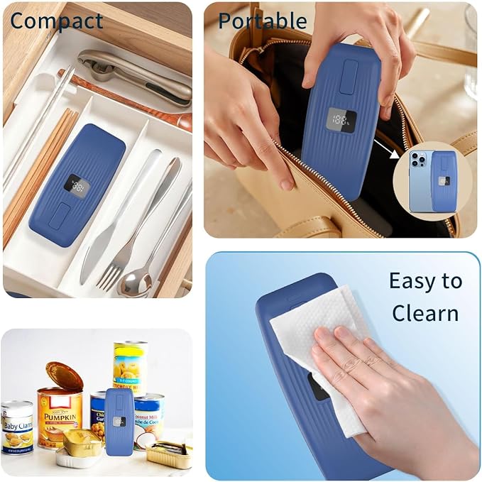 Electric Can Opener with LED Display, Can Opener Electric for Seniors | One-Touch USB Rechargeable Battery Automatic Can Opener for Kitchen or Arthritis, Hands-Free, Smooth Edge, Compact, Cordless