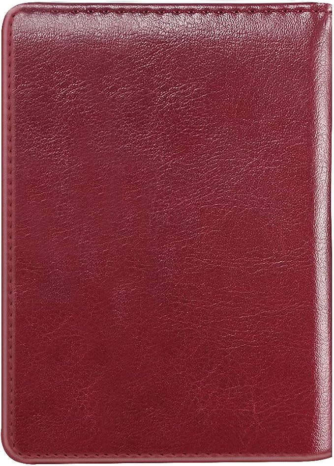Coco Rossi Passport Holder for Travel Women Slim RFID Passport Cover Wallet | Travel Essentials, Passport Book Holders, Passport Wallet Cover Case, PU Leather, Cute, Thin, Spliced Design, Burgundy