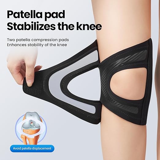 Galvaran Knee Brace for Women & Men, Relief Recovery Meniscus Tear, Arthritis Pain, ACL & MCL, Knee with Side Stabilizers，Adjustable Knee Support (Black, Small)