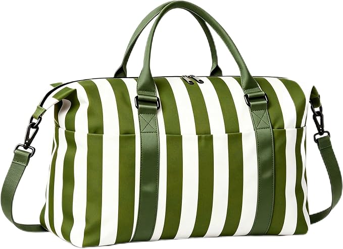 Travel Duffle Bag for Women, Carry On Weekender Tote with Trolley Sleeve | Waterproof overnight bag for gym, sports, hospital stays, labor and delivery; spacious carry-on design for short trips.