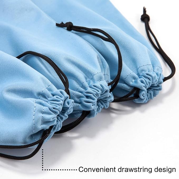 TRIUMPH VISION Glasses Case Soft Eyeglass Case Sunglass Pouch Cloth 3 Pack | Thick Microfiber Pouch Drawstring Pouch Eye Glass Bag Sunglasses Sleeve Storage, Lens Protection Cover,Cleaning Lens Screen