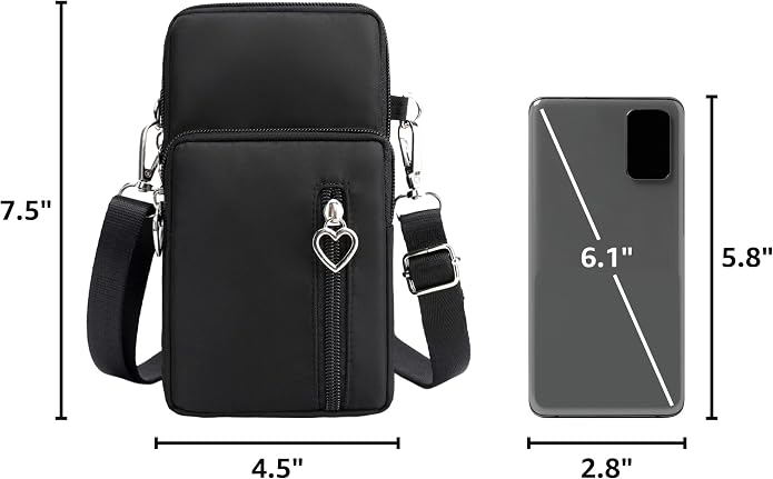 Small Crossbody Bag for Women - Mini Phone Purses with Crossbody Strap and Wallet - Nylon Arm Bag