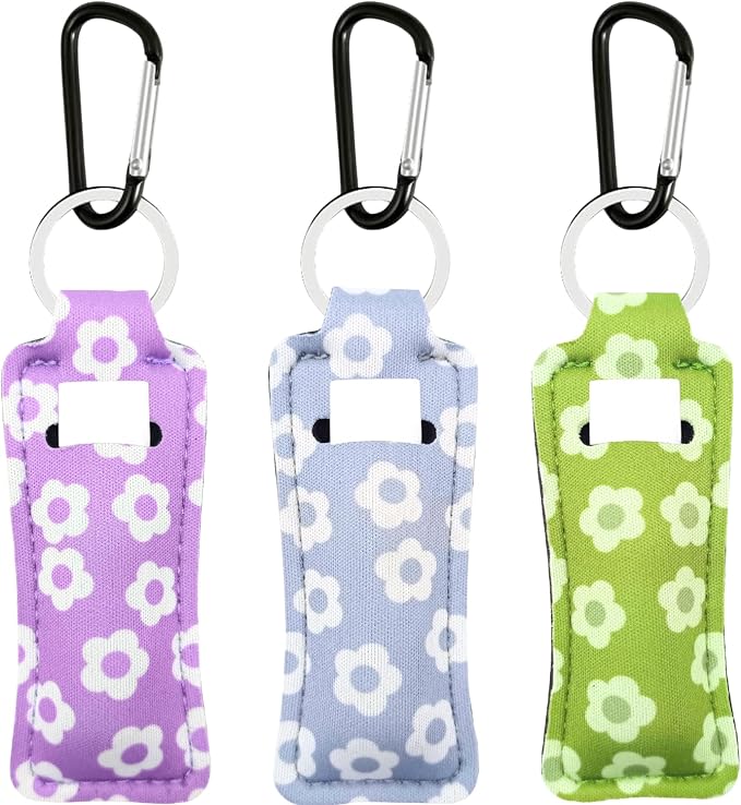 Chapstick Holder Key Chain Lipstick Holder Lip Balm Holder Keychain | Stocking Stuffers Gift, Compatible with Chapstick, Lip Balm and Lipstick, Bag Charm Accessories, Gifts for Women Friend