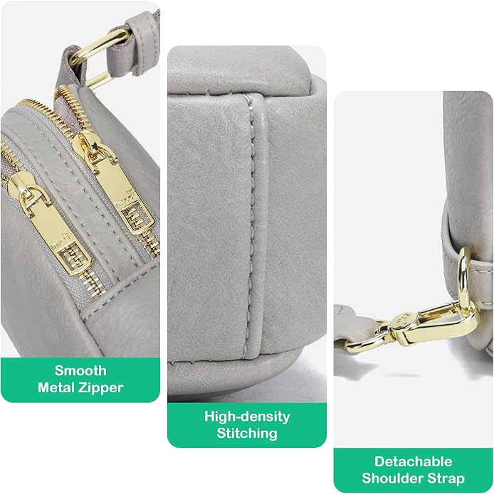 Anti Theft Crossbody Bag for Women, Small RFID Blocking Sling Purse with Zipper Lock for Travel, Vegan Leather