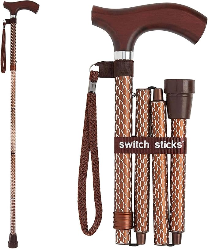 Switch Sticks Walking Cane for Men or Women, Foldable and Adjustable from 32-37 Inches, FSA and HSA Eligible
