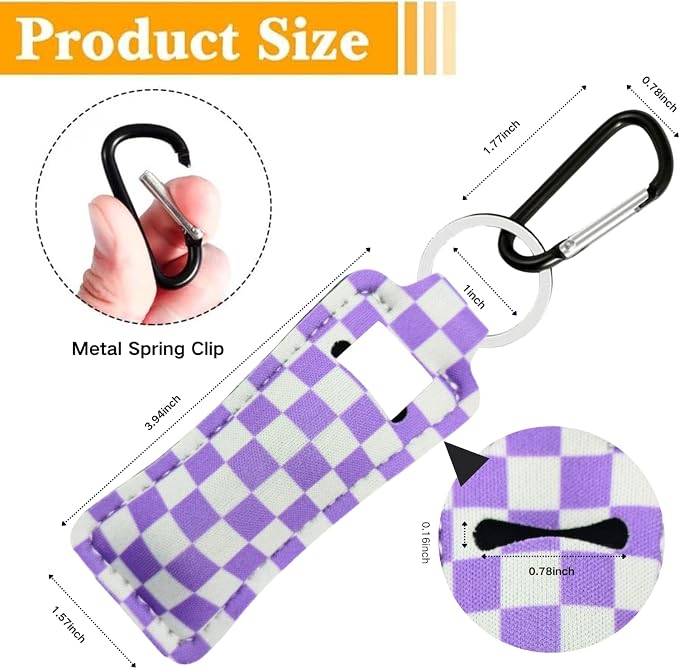Chapstick Holder Key Chain Lipstick Holder Lip Balm Holder Keychain | Stocking Stuffers Gift, Compatible with Chapstick, Lip Balm and Lipstick, Bag Charm Accessories, Gifts for Women Friend