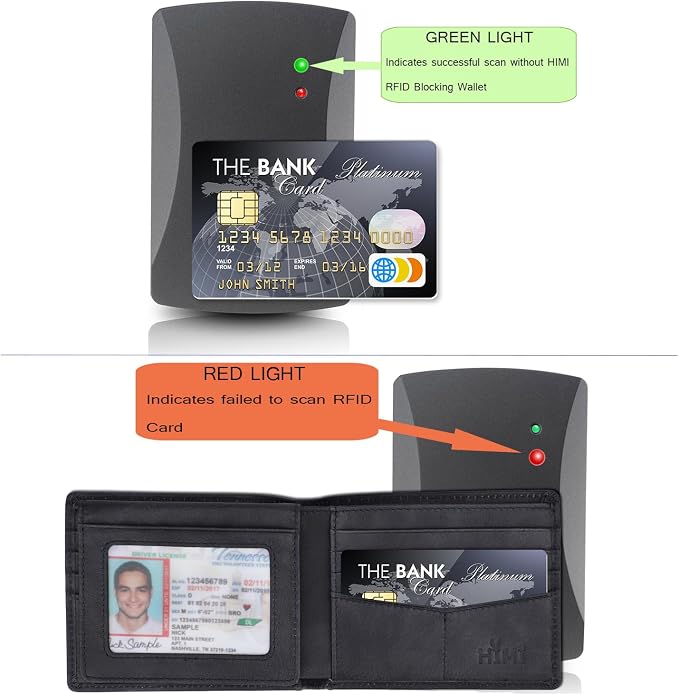 HIMI Wallet for Men-Genuine Leather RFID Blocking Bifold Stylish Wallet With 2 ID Window