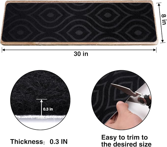 Stair Treads for Wooden Steps 15pcs 8x30in Non-Slip Stairs Carpet Runner | Indoor Stair Mats for Kids Elders and Pets