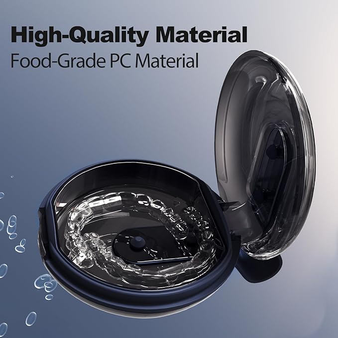 Retainer Case - mouth guard and Orthodontic Aligner Case, Adjustable air holes, Fashion, Multifunctional Portable Box - Obsidian Blue