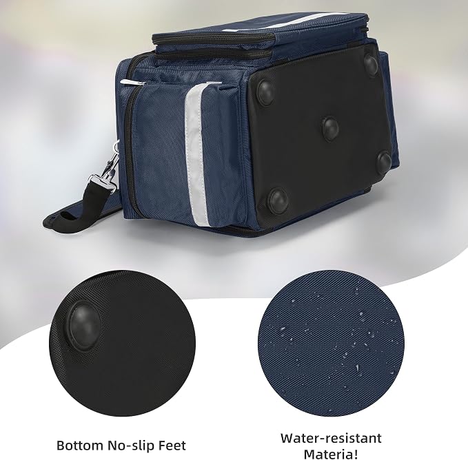 Medical Bag Empty First Aid Bag Home Health with Detachable Divider Medical Supplies Bag Emergency Responder Trauma Bag for Nursing Student,Therapist,Doctors