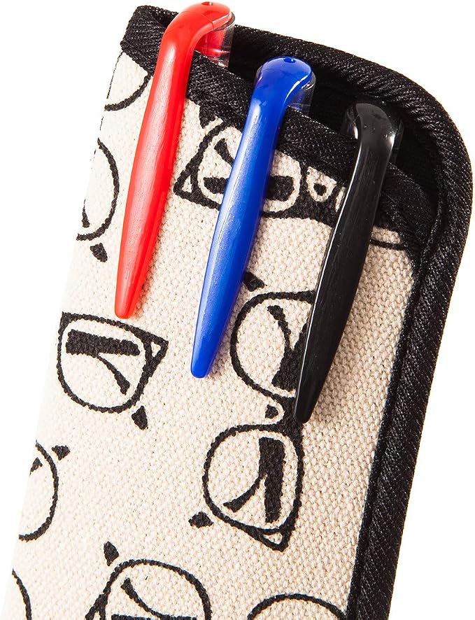 TRIUMPH VISION 3 Pack Reading Glasses Pouch Soft Case Eyeglass Sleeve Slim | Alternative to Bulky Case in bag, Lightweight Lined Padded Protect Optical lens Slip in, Cute Pattern Portable for Daily Use