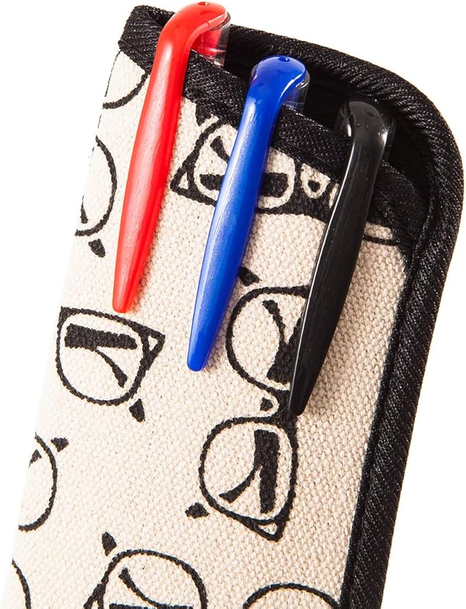 TRIUMPH VISION 3 Pack Reading Glasses Pouch Soft Case Eyeglass Sleeve Slim | Alternative to Bulky Case in bag, Lightweight Lined Padded Protect Optical lens Slip in, Cute Pattern Portable for Daily Use