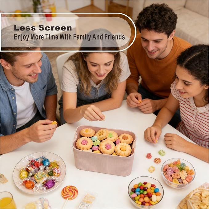 Lockable Storage Box,Medicine Lock Box Travel Case,Refrigerator Bin Container for Food,Medicines,Snacks,Locking Mobile Cell Phone Device Jail,Lockbox for Office,Home,School,Father Gift (Cream Plus)