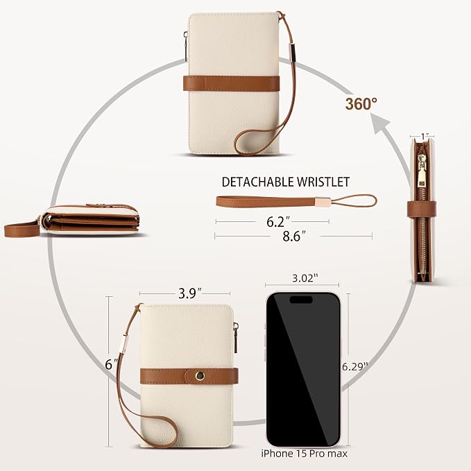 Small Wallet Women RFID Blocking Vegan Leather Slim Thin Bifold Credit Card Wallet Passport Holder Ladies Travel Wallet Mini Purse with Zipper Pocket