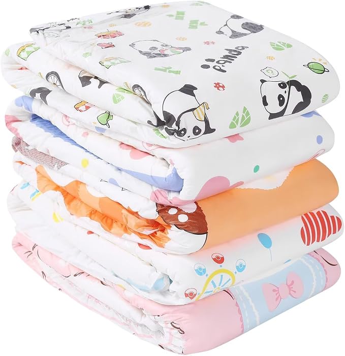 Landofgenie Adult Printed Diapers 10 Pieces 5 Stylish (Medium 28"-38")