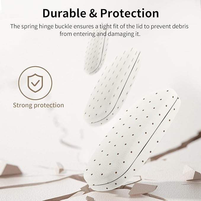 Glasses Case Hard Shell, Cute Sunglasses Case for Women Leather Protective Case for Eyeglass with Cleaning Cloth