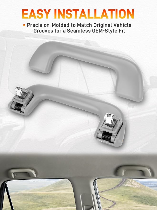 4PCS Front ＆ Rear Driver Passenger Side Inner Roof Grab Handle | Compatible with Toyota 4Runner Corolla RAV4 Prius Highlander 2005-2021 Ceiling Assist Handle Replaces 74610-52030 74610-52020