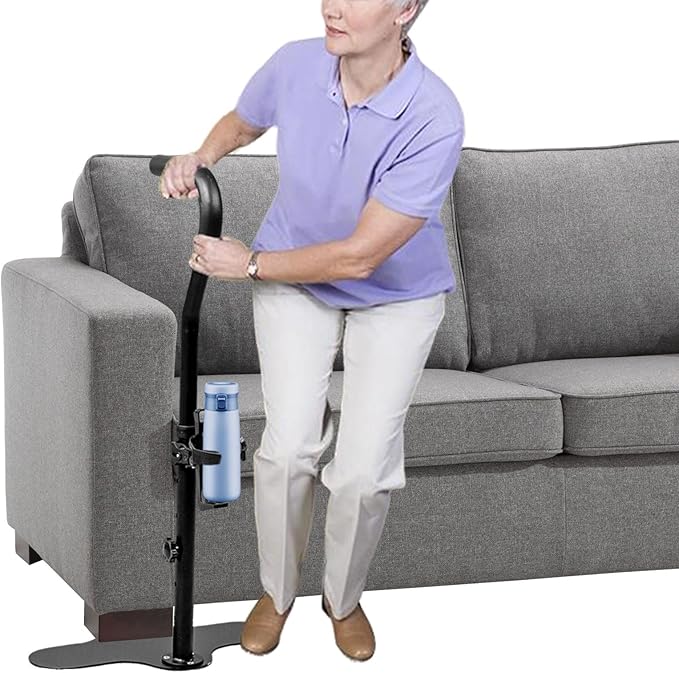 Stand Assist Aid for Elderly, Chair Couch Lift Devices for Seniors Adults, Standing Assistive Aids with Safety Handle & Cup Holder for Disabled, Handicap with Limited Mobility, Hold Up to 350LBS