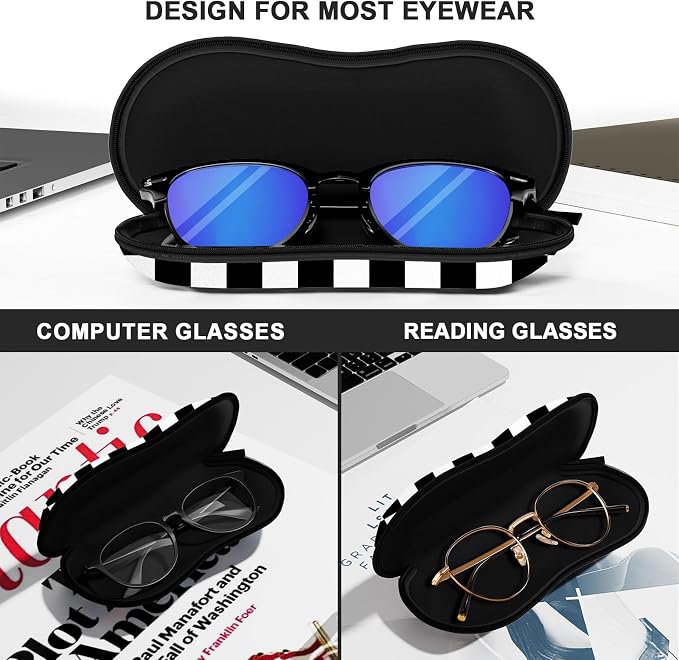 Sunglasses Soft Case, Ultra Light Portable Neoprene Zipper Glasses Case for Men Women