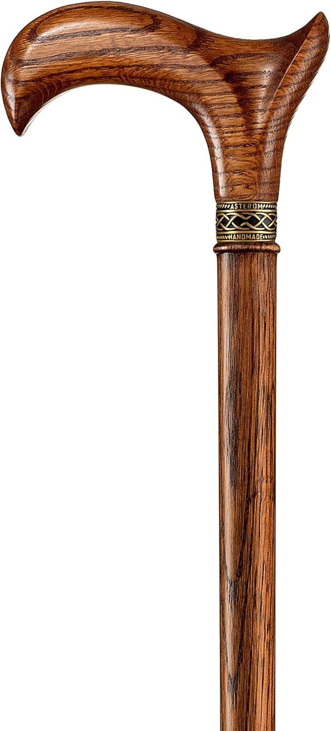 Asterom Walking Cane - Handmade, Ergonomic, Wooden - Canes for Men & Women - Walking Sticks for Seniors, Unique, Wood
