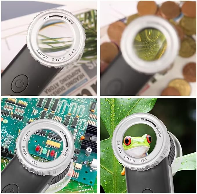 30X Loupe Magnifier Eye Loops Magnifying Glass Jewelry Coin Supplies | 30X,USB rechargeable,lights,portable,eye loupe,jewelry magnifier,currency,coin collection supplies,printers loupe