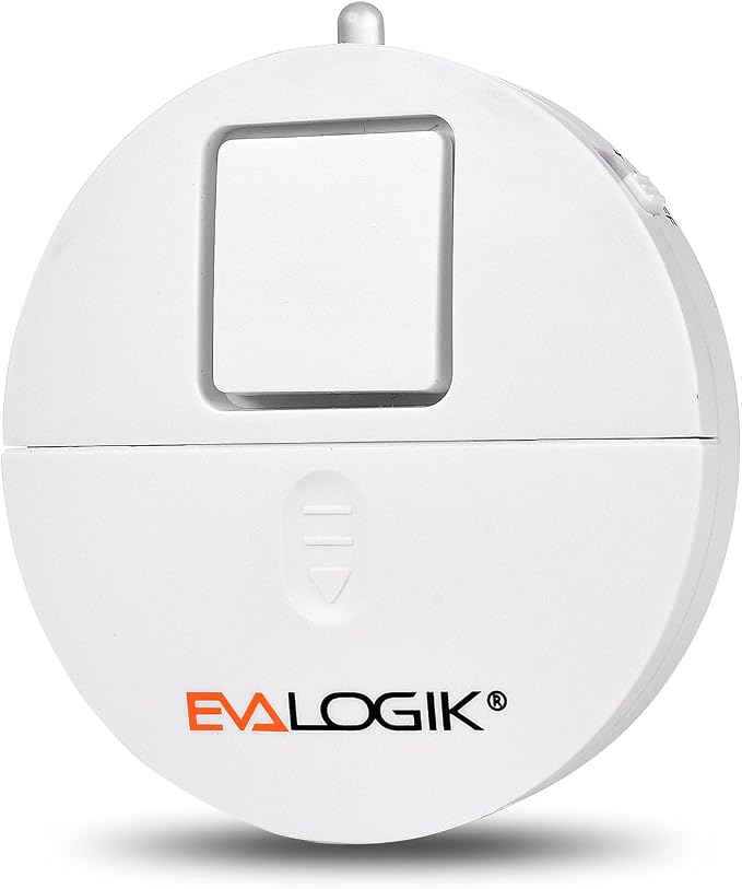 EVA LOGIK Modern Ultra-Thin Window Alarm with Loud 120dB Sound and Vibration Sensors Compatible with Virtually Any Window, Glass Break Alarm Perfect for Home, Office, Dorm Room- 4 Pack