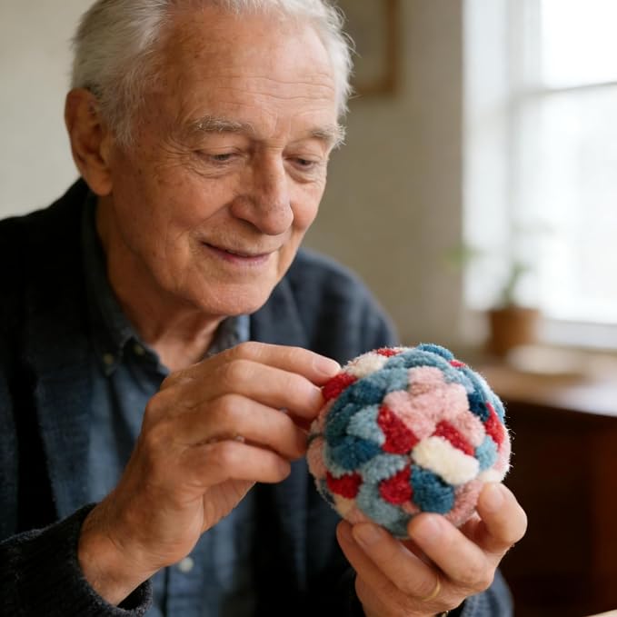 2 Pack Sensory Therapy Balls for Adults with Dementia, Alzheimer's, Anxiety, ADHD & OCD - Stress Relief Hand Aids(Vintage Mix & Wheat Field Hue)